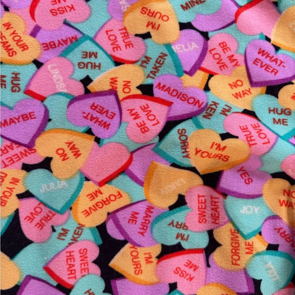 LuLaRoe Conversation Hearts Leggings - Picture 2 of 2